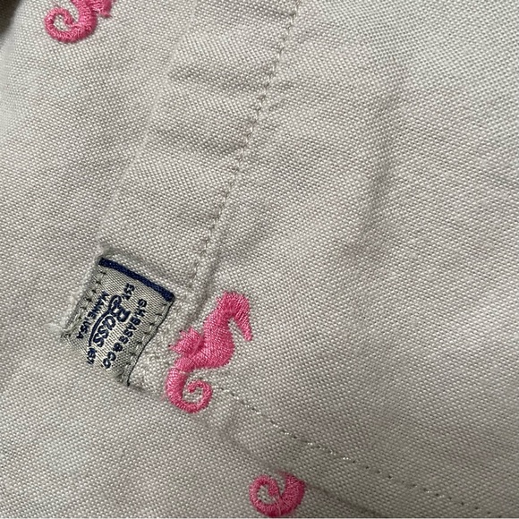 BASS roll tab seahorse embroidered button down shirt - Picture 6 of 7